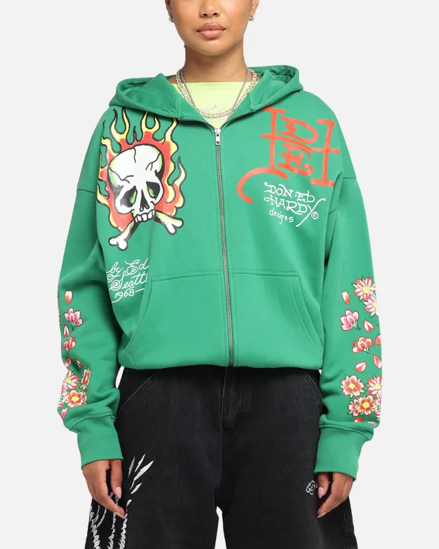 Ed Hardy Love Kills Slowly Zip Hoodie Green sold by Culture Kings