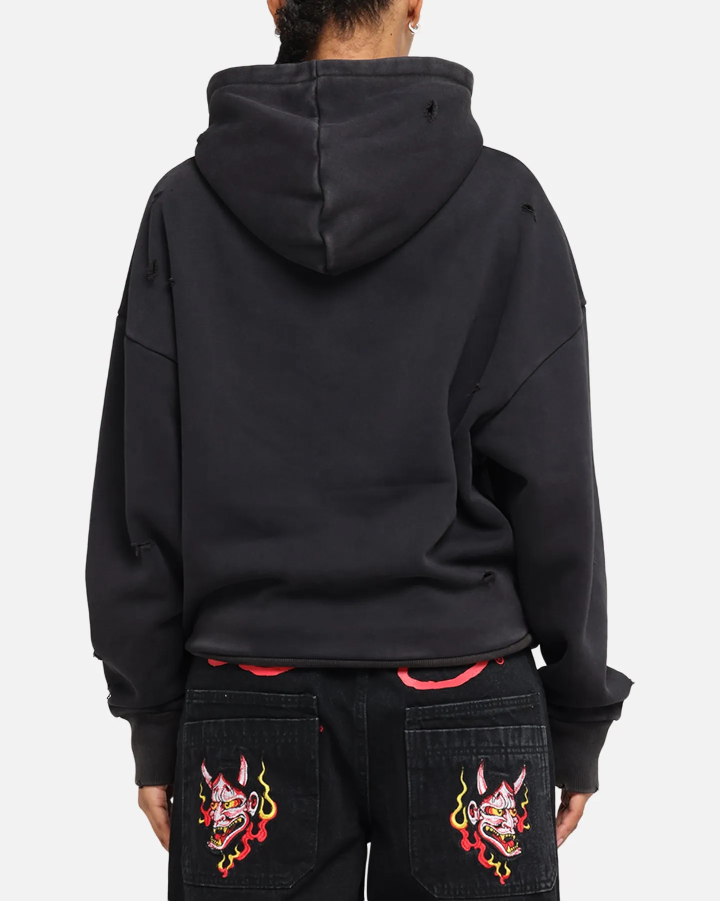 Ed Hardy Distressed Hoodie Washed Black sold by Culture Kings product image thumbnail 3