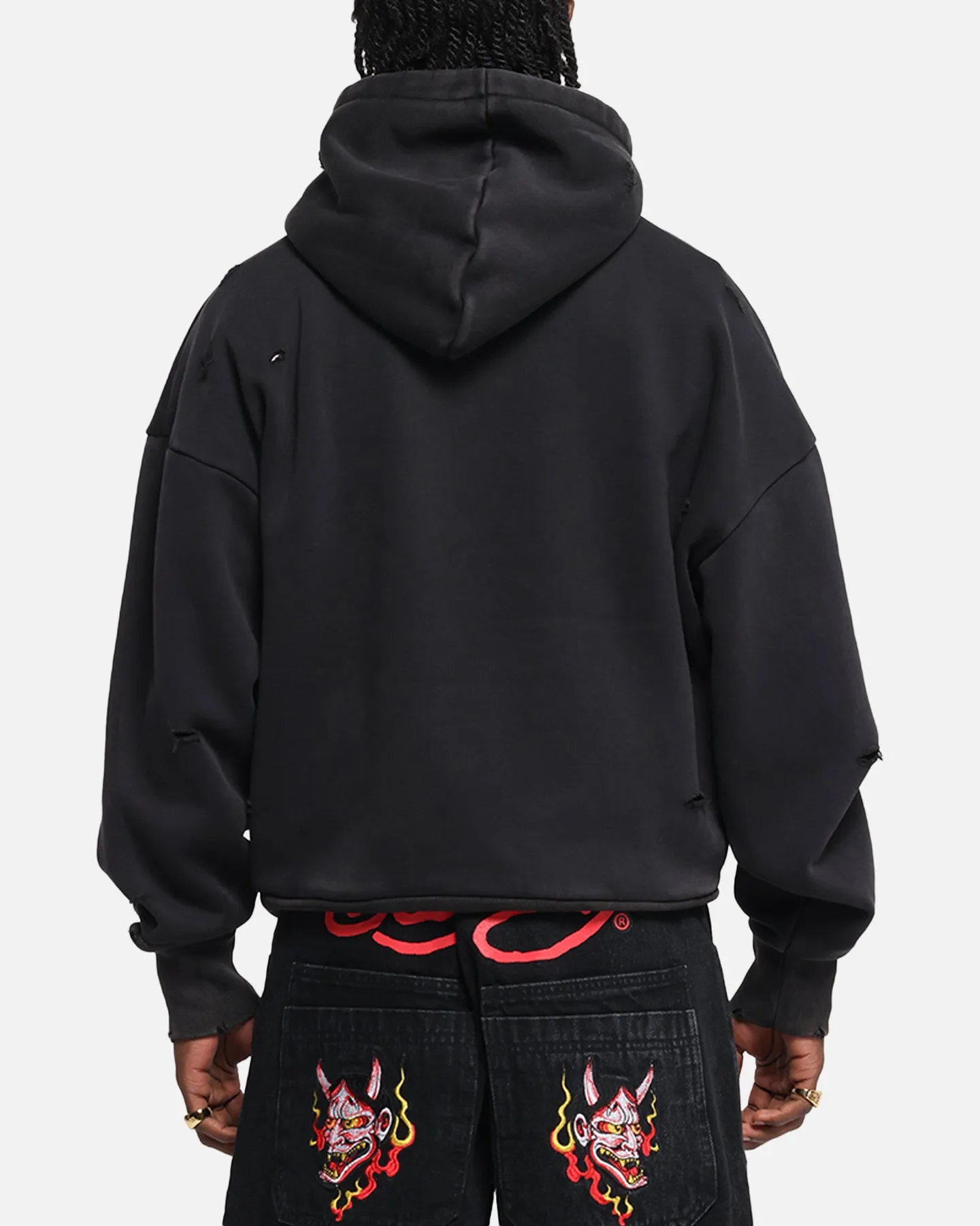 Ed Hardy Distressed Hoodie Washed Black sold by Culture Kings product image thumbnail 3