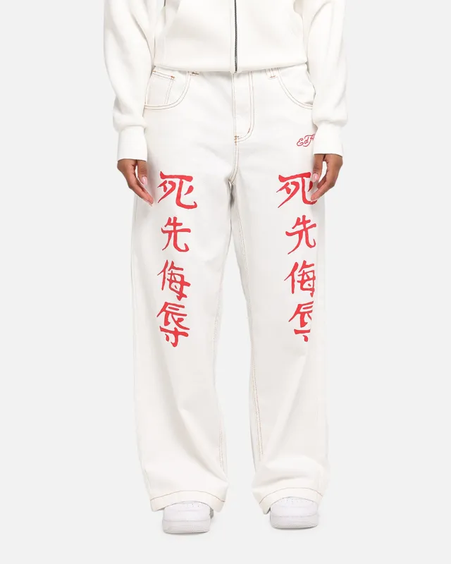 Ed Hardy Death Before Dishonour Jeans Off White sold by Culture Kings