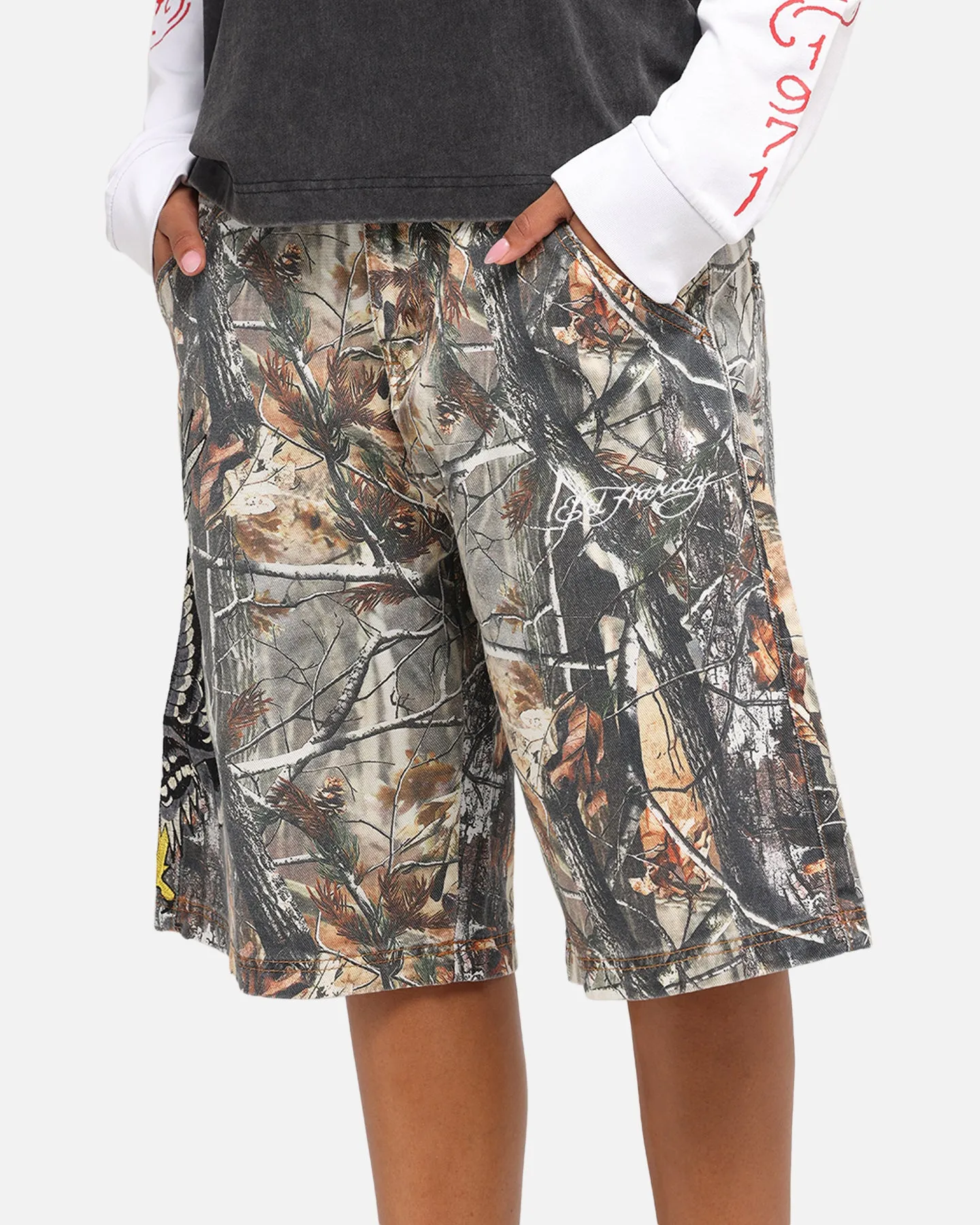Ed Hardy Eagle Jorts Real Tree Camo sold by Culture Kings product image thumbnail 3