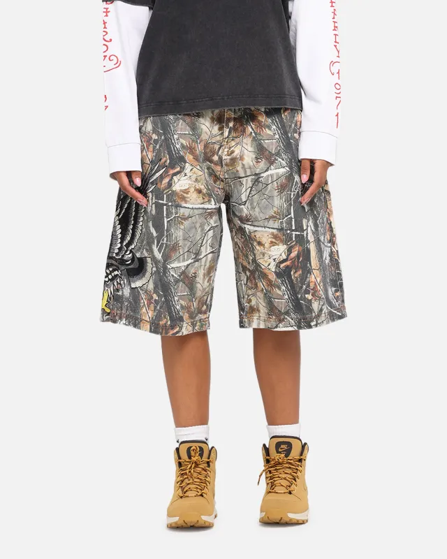 Ed Hardy Eagle Jorts Real Tree Camo sold by Culture Kings