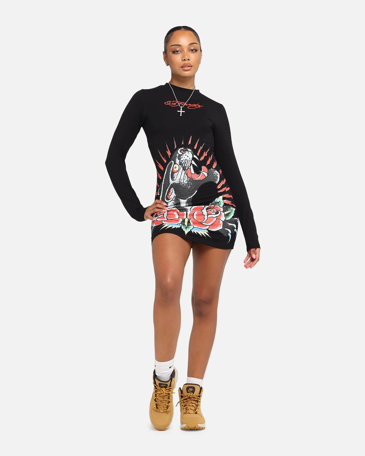 Ed Hardy Women's Panther Long Sleeve Dress Black sold by Culture Kings product image thumbnail 3