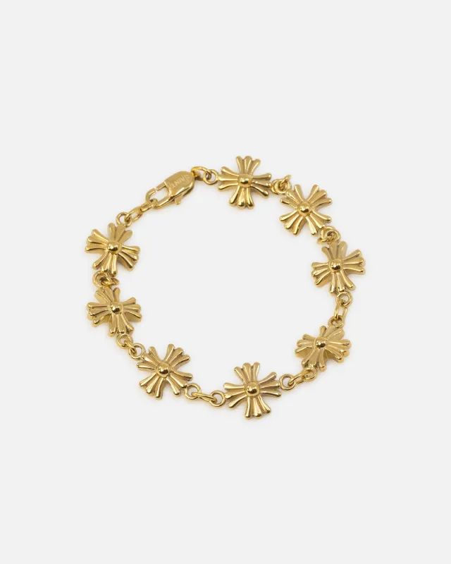 Saint Morta Chrome Cross Bracelet Gold sold by Culture Kings