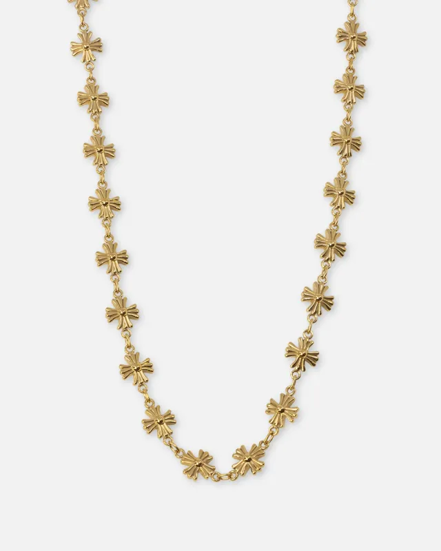 Saint Morta Chrome Cross Chain Necklace Gold sold by Culture Kings