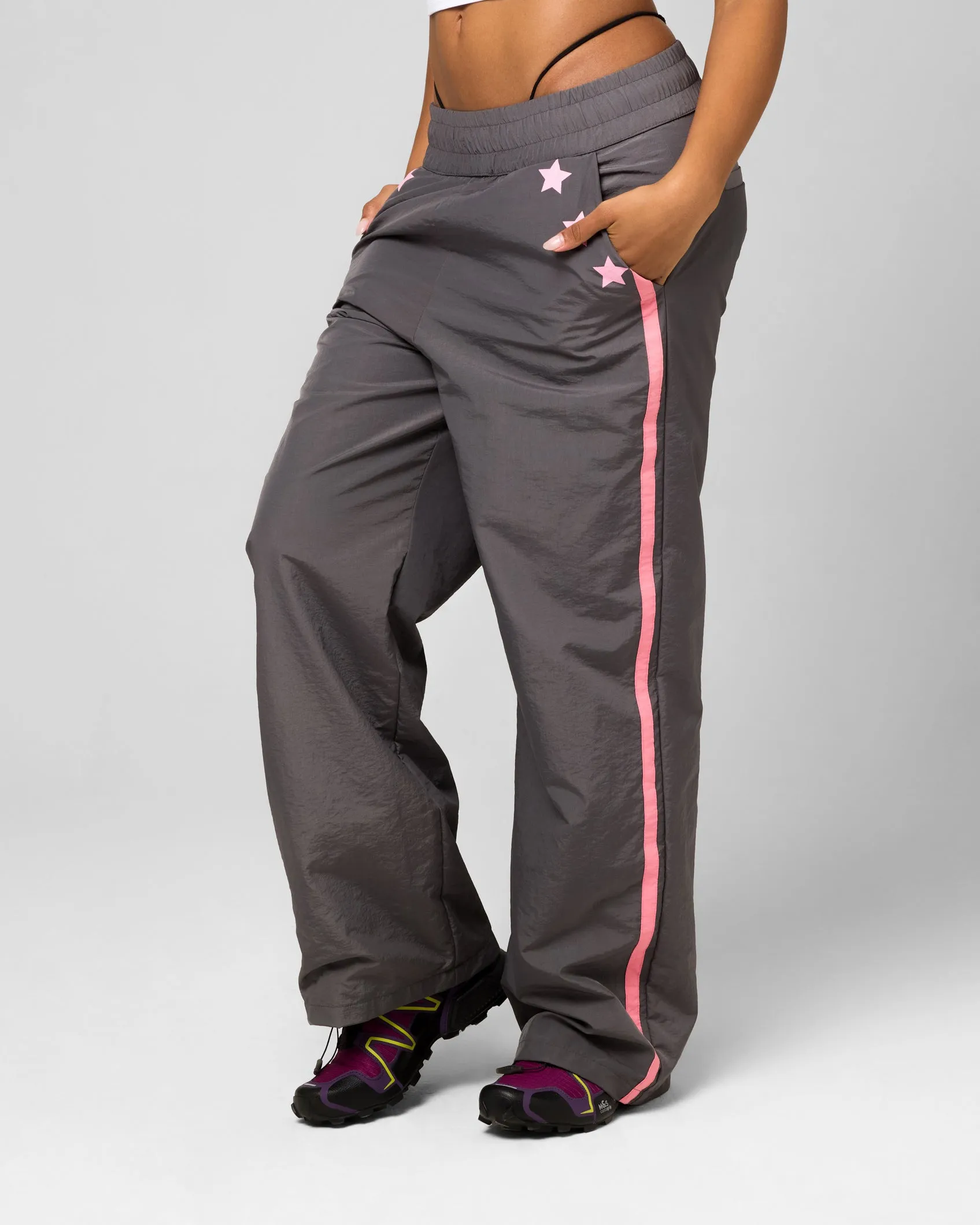 Ed Hardy Women's Nylon Sports Pant Grey/Pink sold by Culture Kings product image thumbnail 5