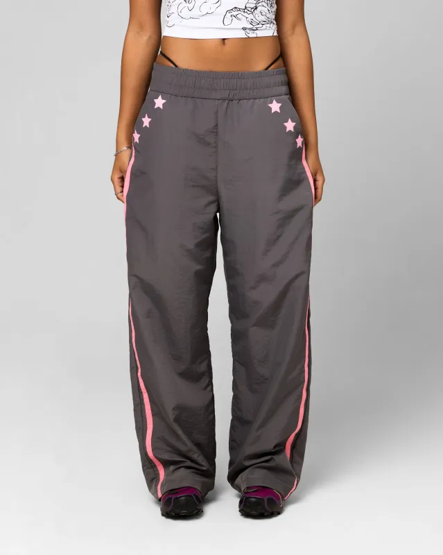 Ed Hardy Women's Nylon Sports Pant Grey/Pink made by Ed Hardy