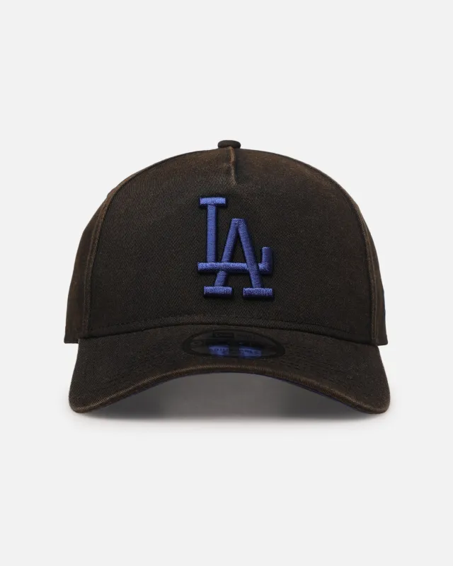 New Era Los Angeles Dodgers 'Sunbleached' 9FORTY A-Frame Snapback Washed Black sold by Culture Kings