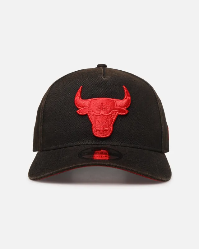 New Era Chicago Bulls 'Sunbleached' 9FORTY A-Frame Snapback Washed Black made by New Era