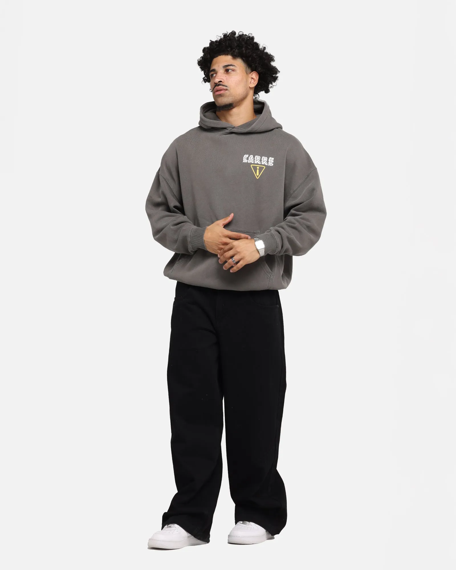 Carre Construction Hoodie Washed Charcoal sold by Culture Kings product image thumbnail 4