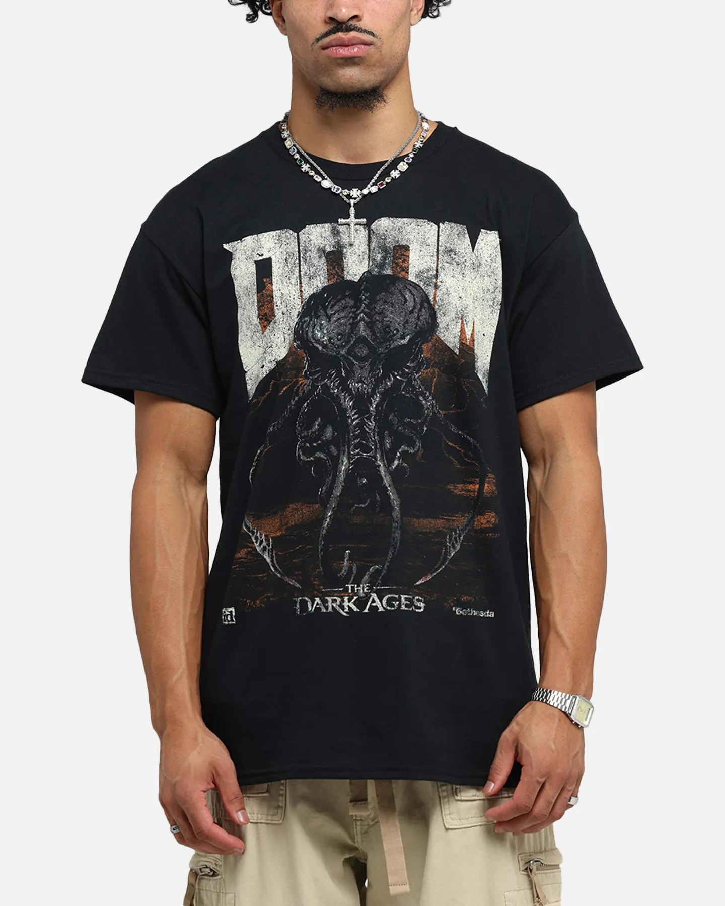 73Studio X Doom Cacodemon Metal T-Shirt Black sold by Culture Kings