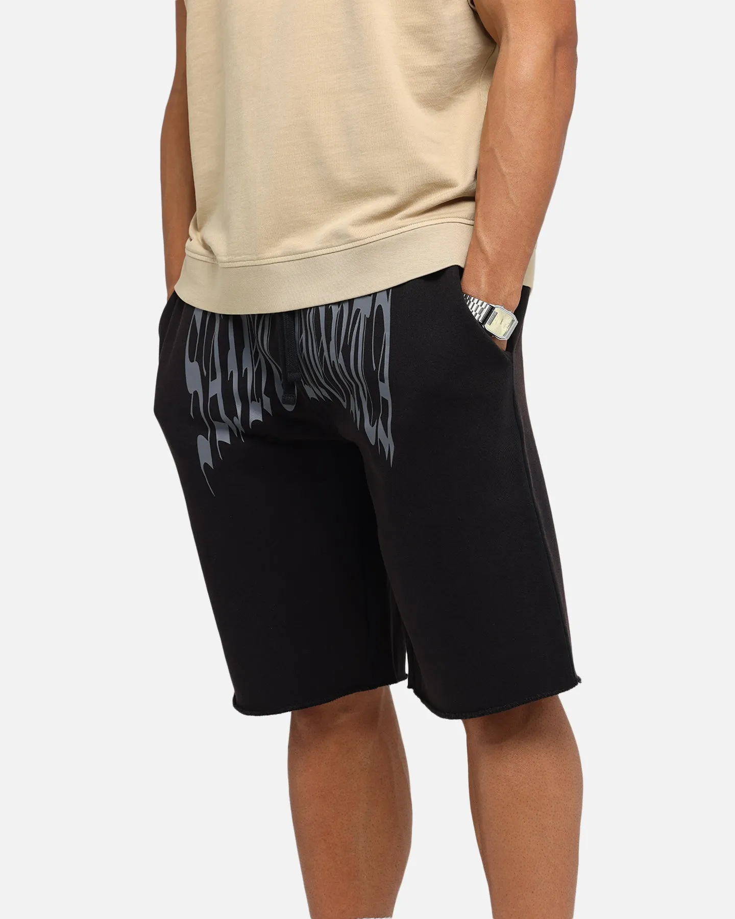 Saint Morta Vill Park Sweat Shorts Vintage Black sold by Culture Kings product image thumbnail 3