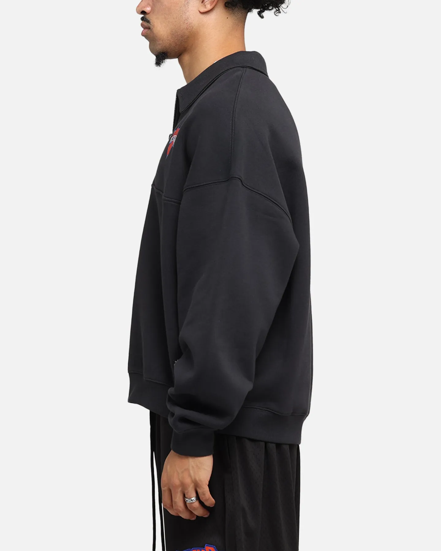 Mitchell & Ness New York Knicks Boxy Quarter Zip Crewneck Faded Black sold by Culture Kings product image thumbnail 5