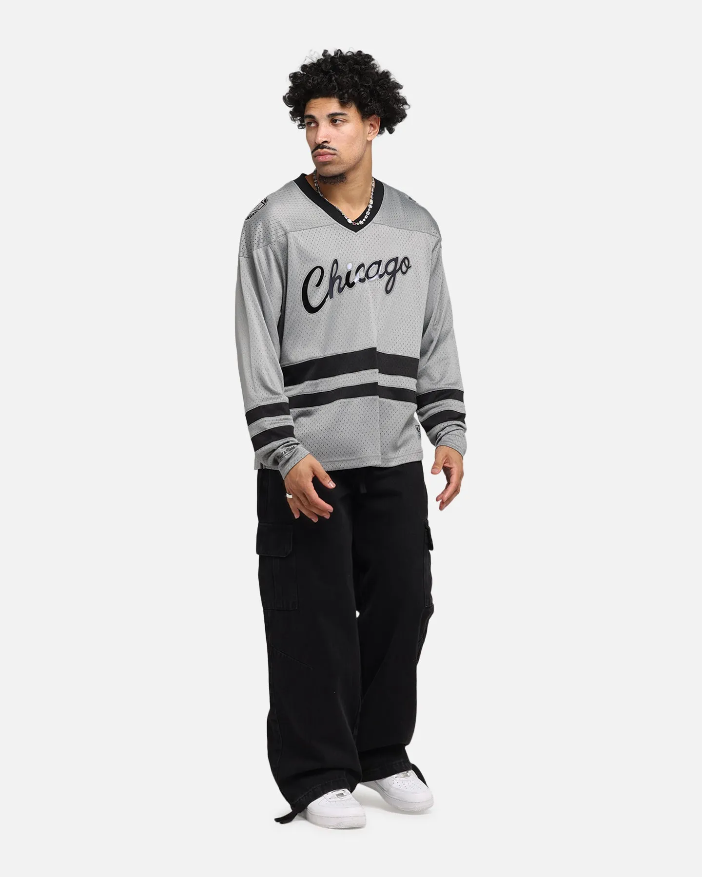 Mitchell & Ness Chicago Bulls Chrome Jersey Gunmetal Grey sold by Culture Kings product image thumbnail 2