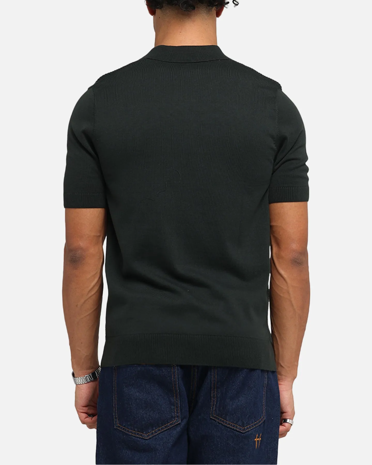 Fred Perry Waffle Stitch Knitted Shirt Green sold by Culture Kings product image thumbnail 3