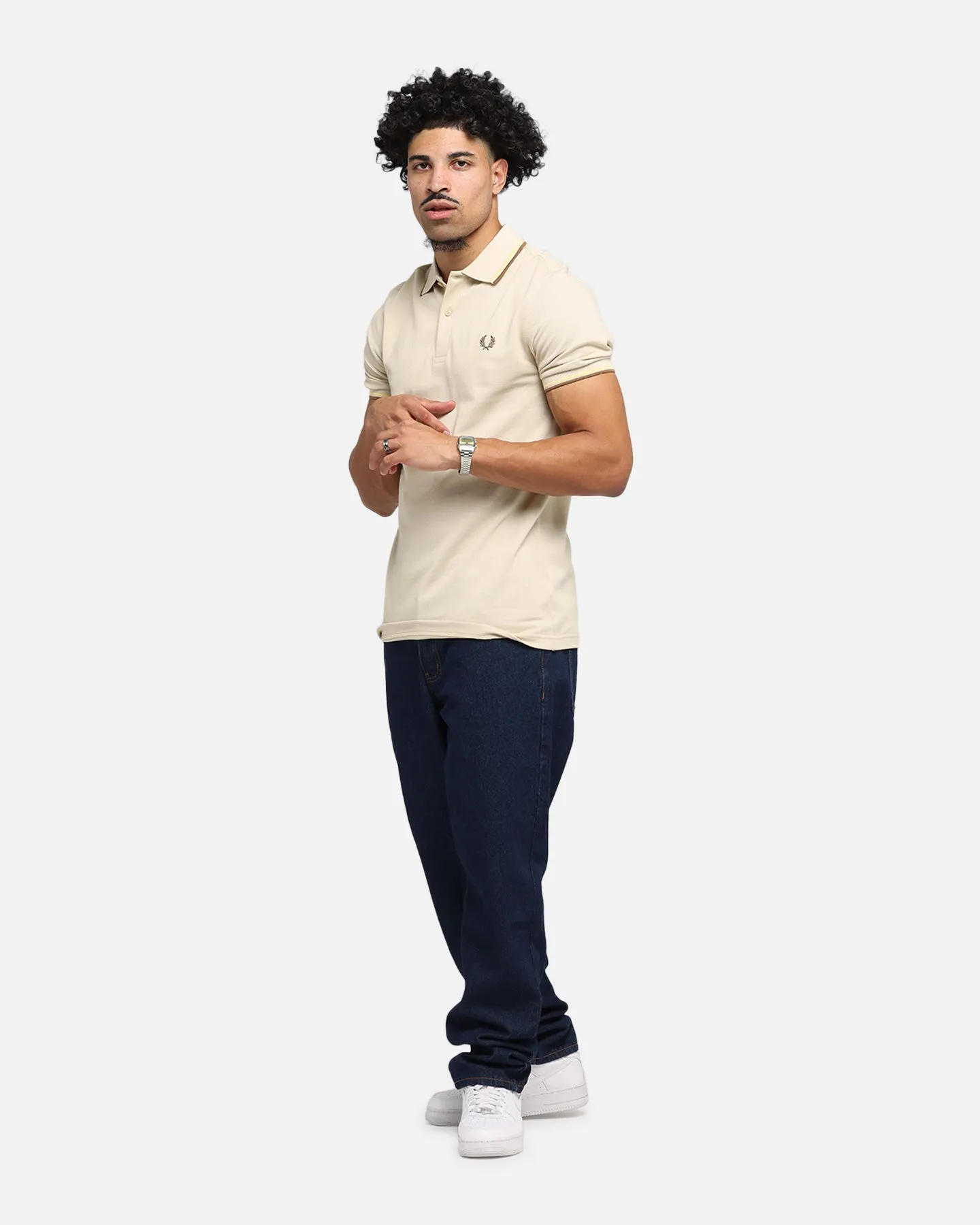 Fred Perry Twin Tipped Polo Shirt Oat sold by Culture Kings product image thumbnail 2