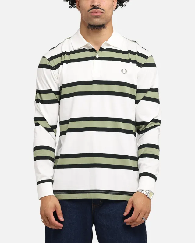Fred Perry Jersey Stripe Polo Shirt Light Ecru sold by Culture Kings