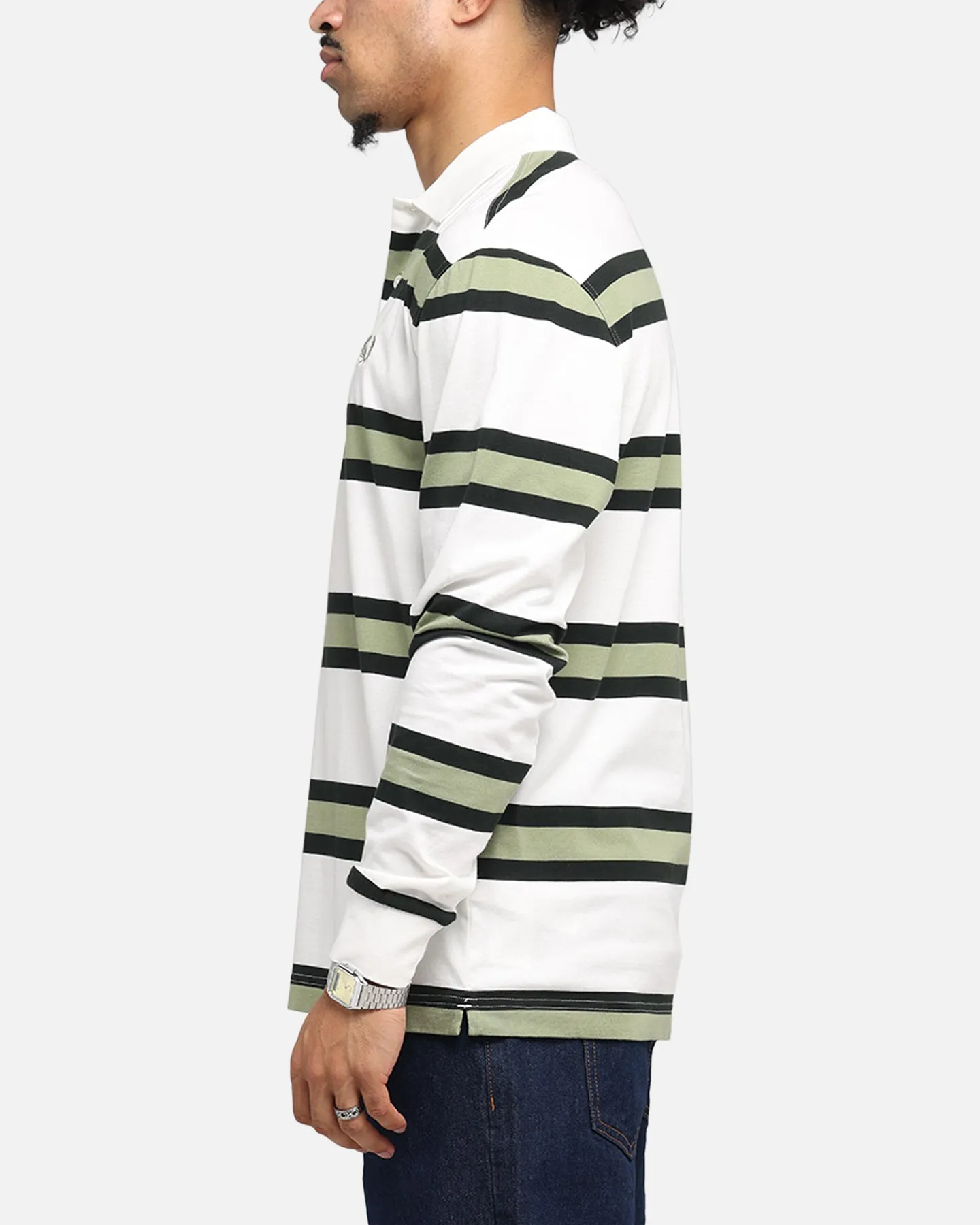Fred Perry Jersey Stripe Polo Shirt Light Ecru sold by Culture Kings product image thumbnail 5