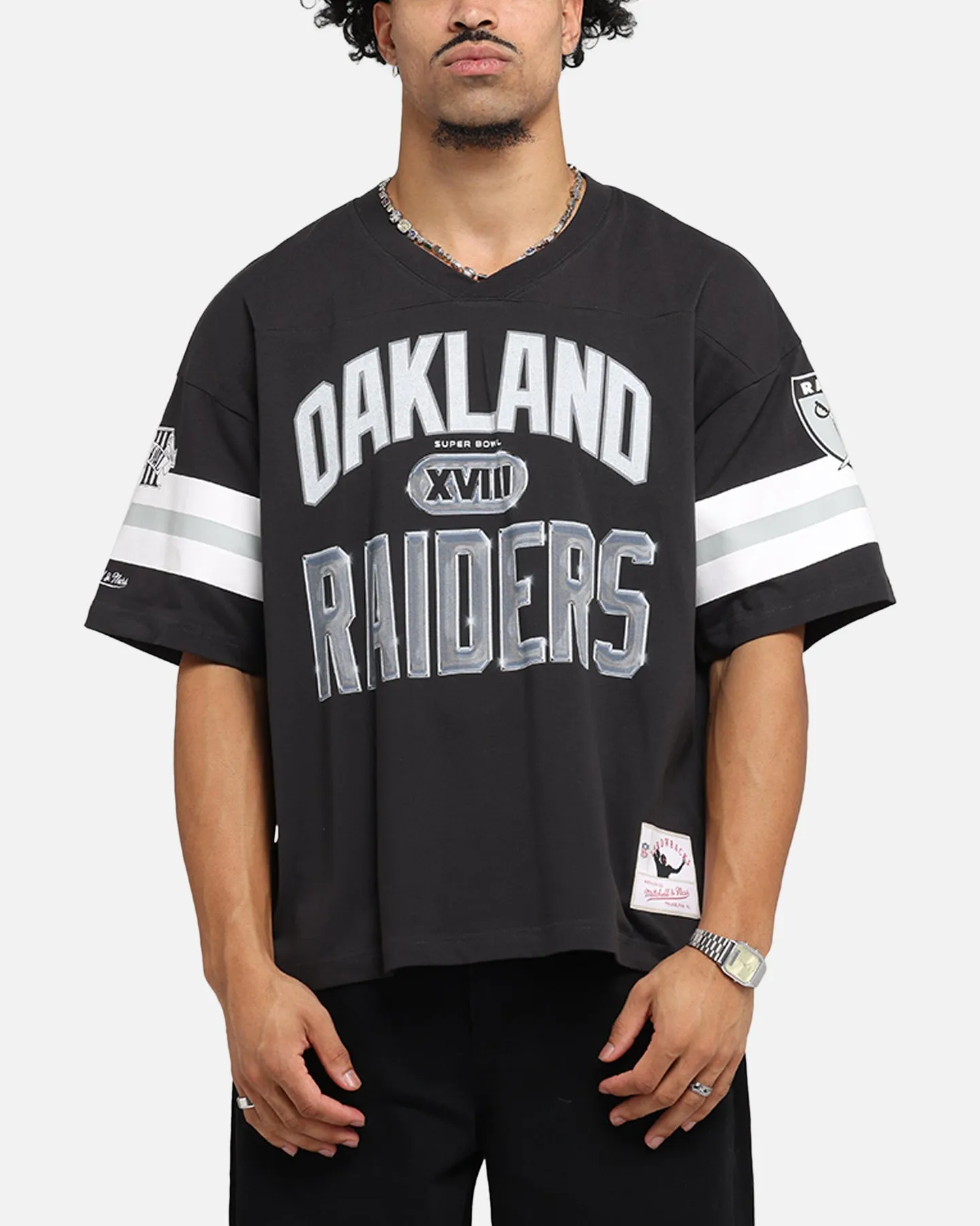 Mitchell & Ness Las Vegas Raiders XVIII Boxy T-Shirt Faded Black sold by Culture Kings