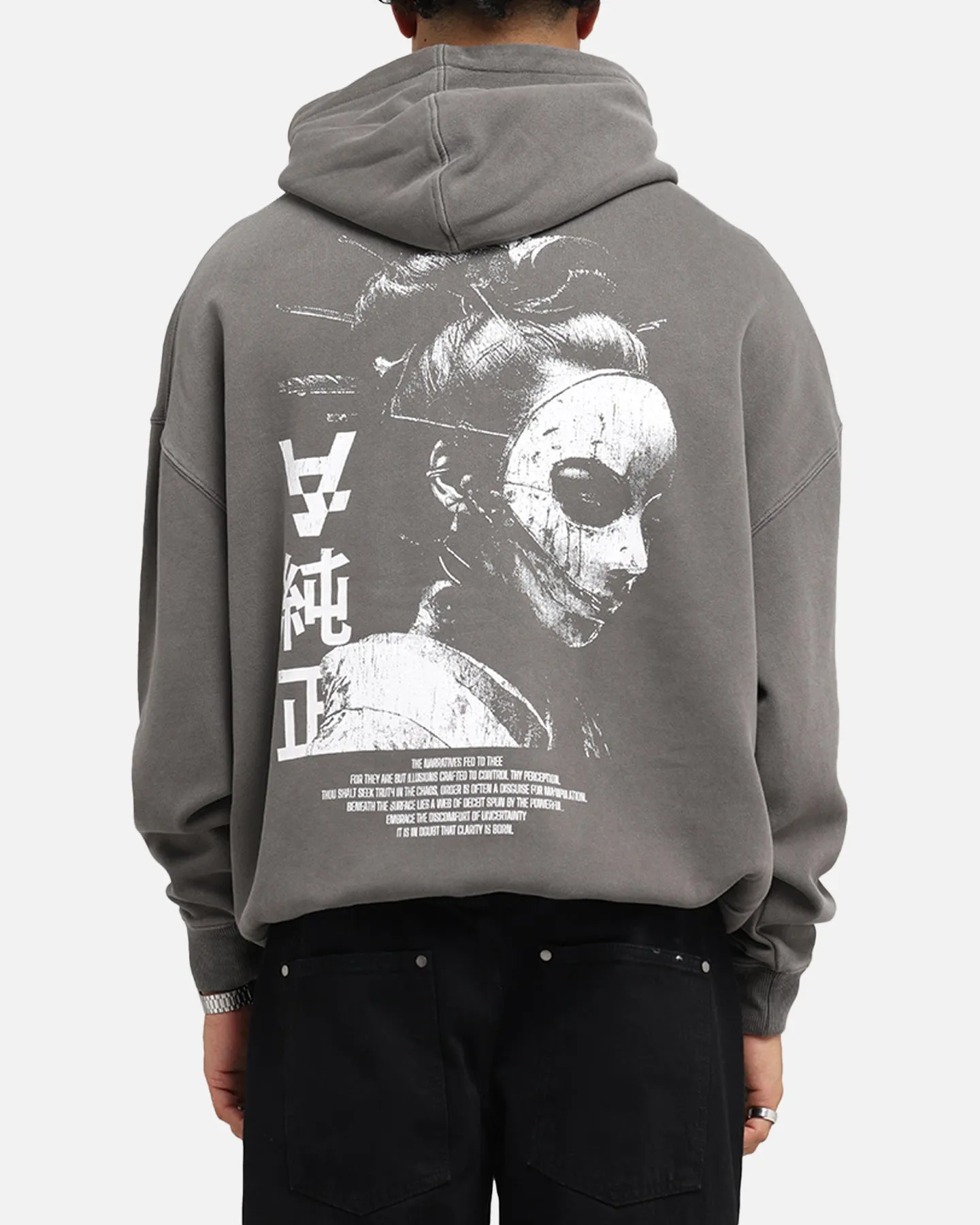 The Anti Order Truth In Chaos Boxy Hoodie Washed Charcoal sold by Culture Kings