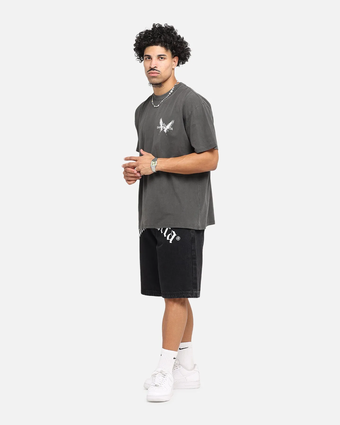 Saint Morta Black Doves Boxy T-Shirt Black Wash sold by Culture Kings product image thumbnail 2