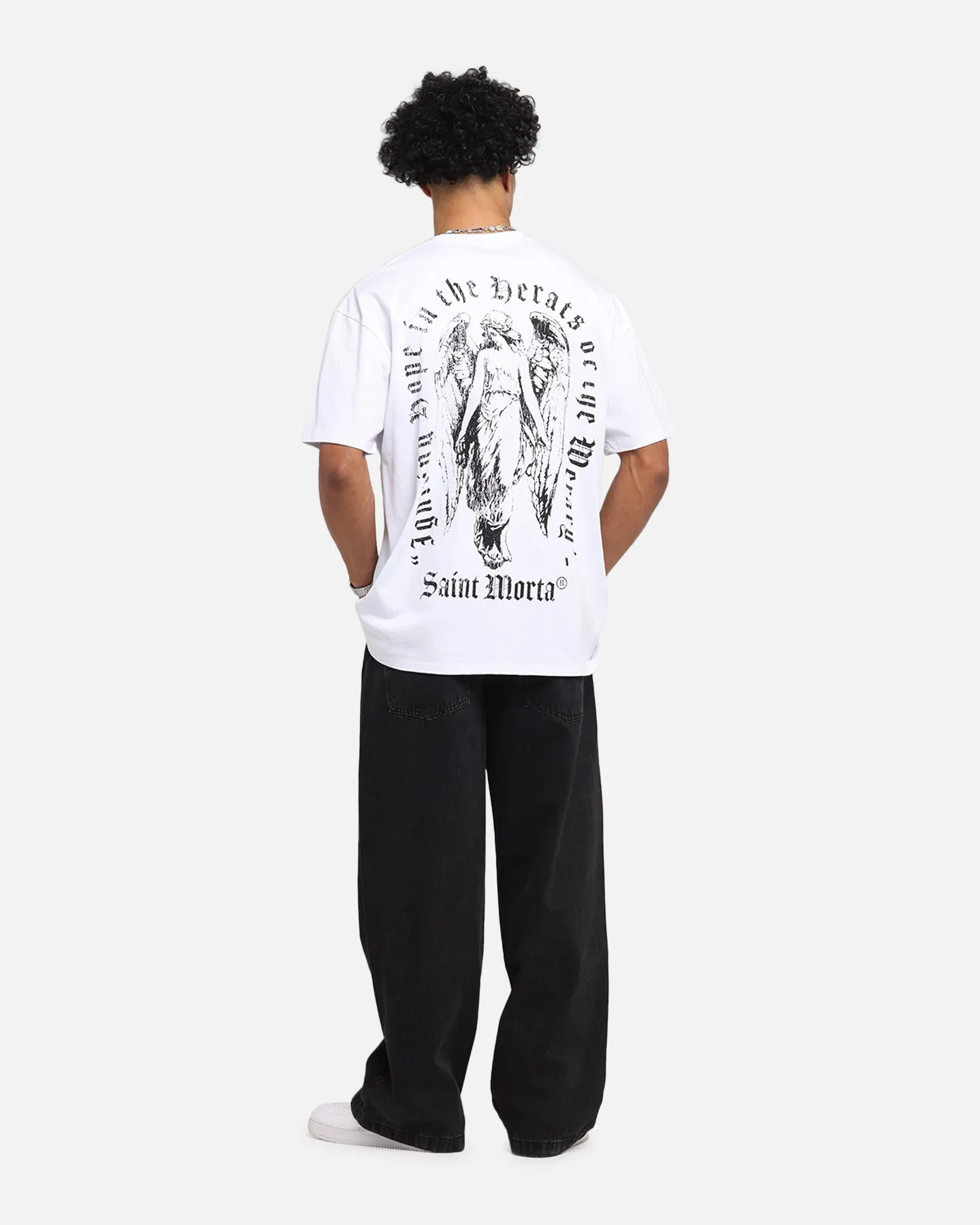 Saint Morta Weiry Hearts Boxy T-Shirt White sold by Culture Kings product image thumbnail 3