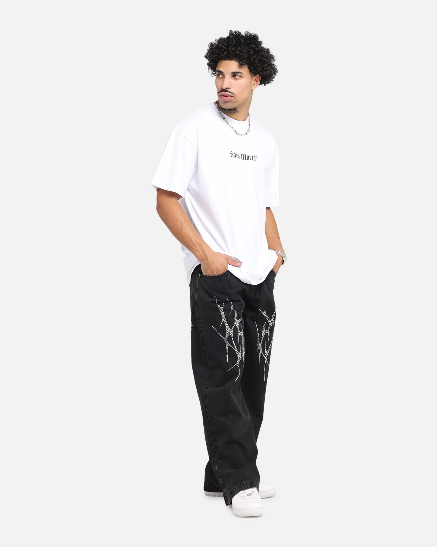 Saint Morta Weiry Hearts Boxy T-Shirt White sold by Culture Kings product image thumbnail 4