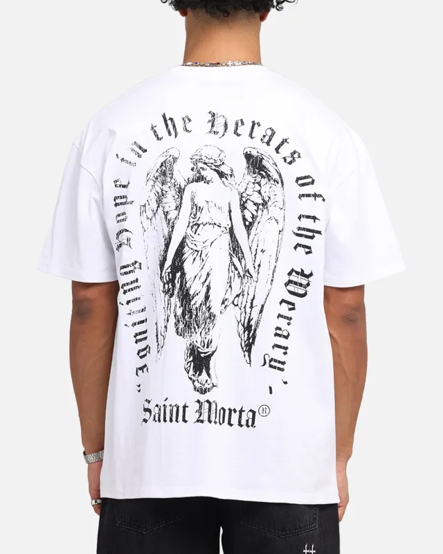 Saint Morta Weiry Hearts Boxy T-Shirt White made by Culture Kings