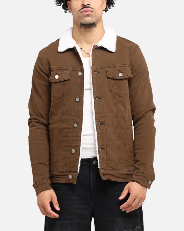 Saint Morta Sherpa Denim Jacket Vintage Brown sold by Culture Kings