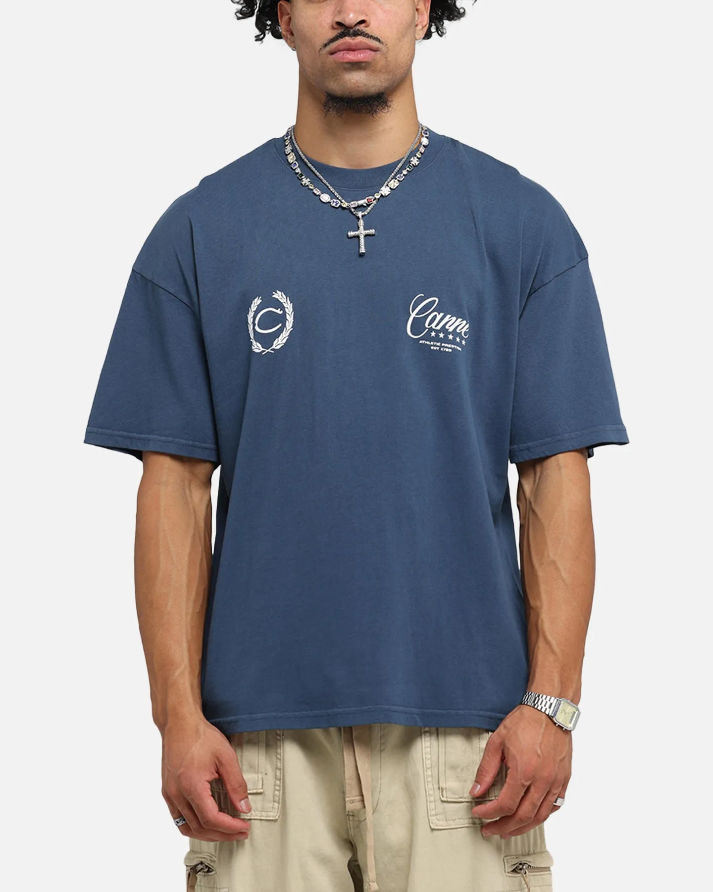 Carre Script T-Shirt Navy sold by Culture Kings product image thumbnail 2