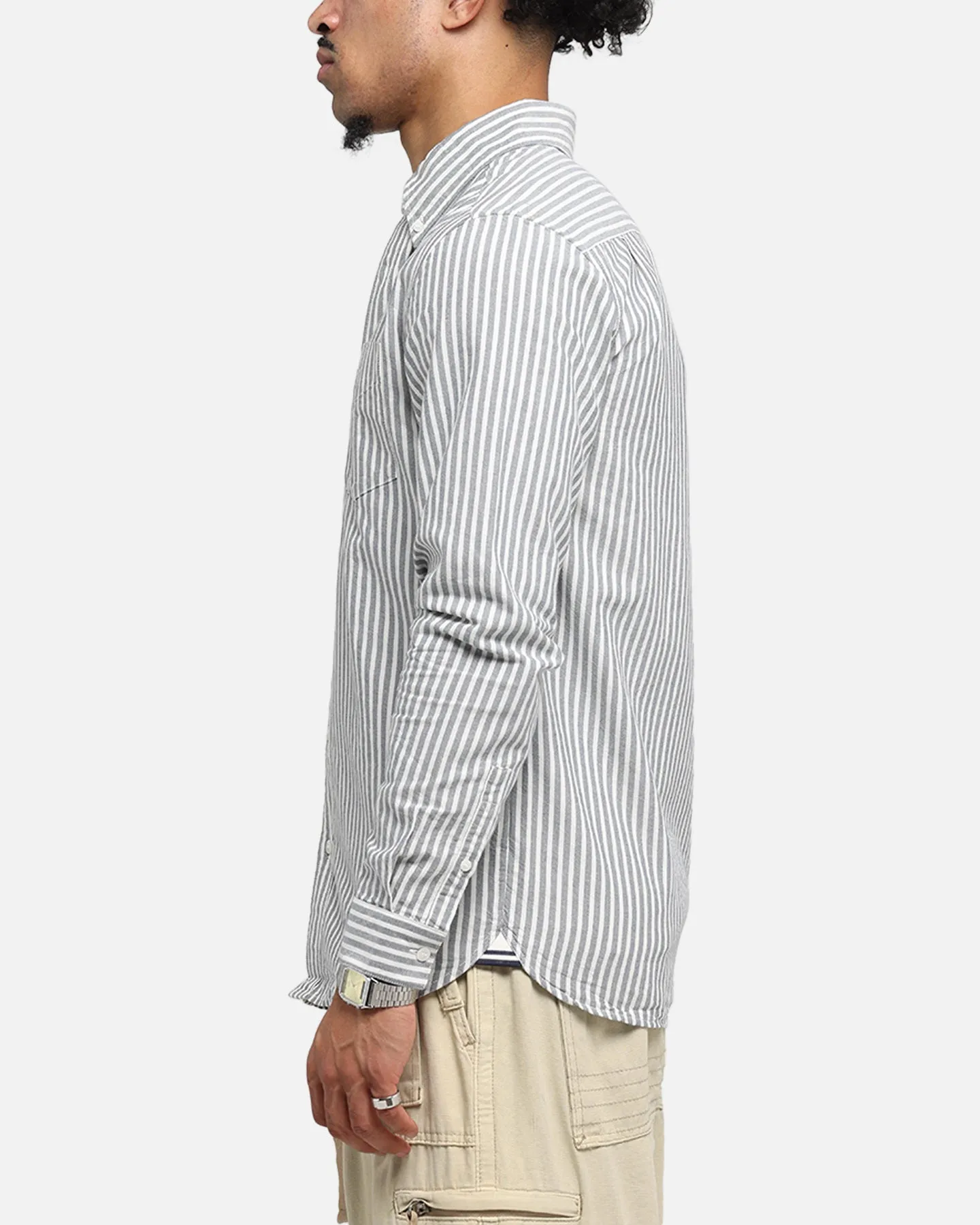 Fred Perry Stripe Oxford Shirt Blue sold by Culture Kings product image thumbnail 5