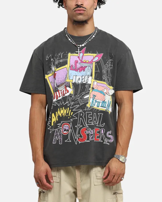 American Thrift x Aaahh!!! Real Monsters Monsters Heavy T-Shirt Black Wash made by Culture Kings