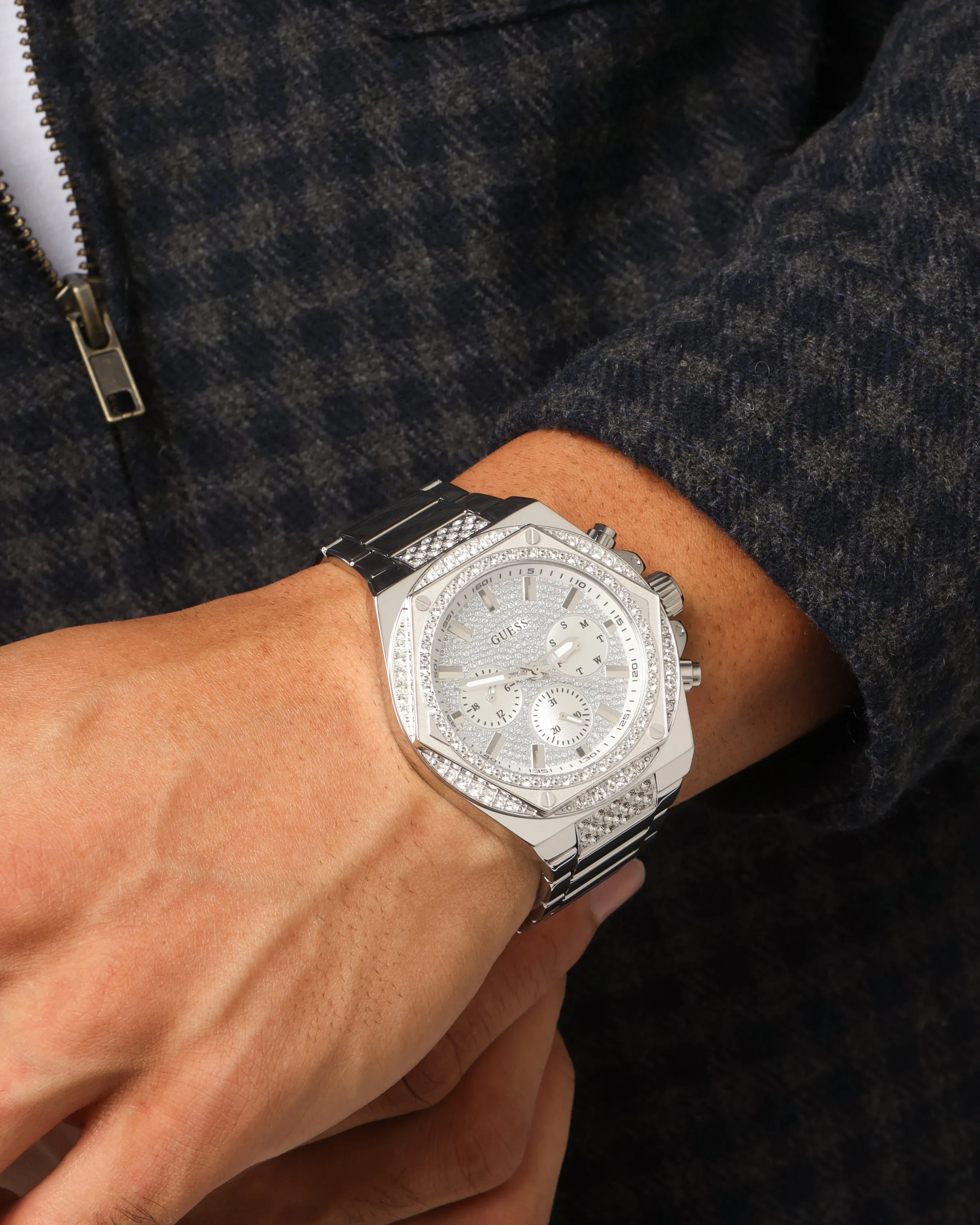 Guess Mainline Fury Glitz Bracelet Watch Silver sold by Culture Kings product image thumbnail 2