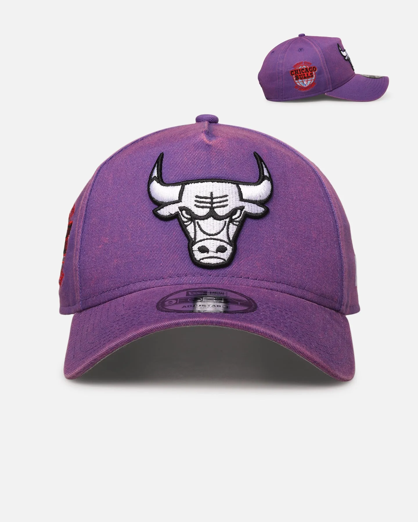 New Era Chicago Bulls 'Washed Purple' 9FORTY A-Frame Snapback Washed Purple sold by Culture Kings