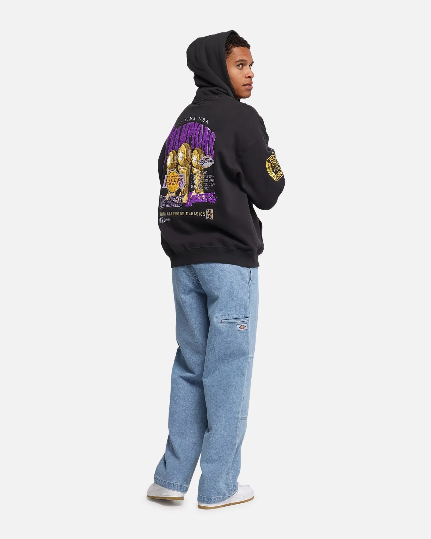 Mitchell & Ness Los Angeles Lakers National Champions Hoodie Faded Black sold by Culture Kings product image thumbnail 3