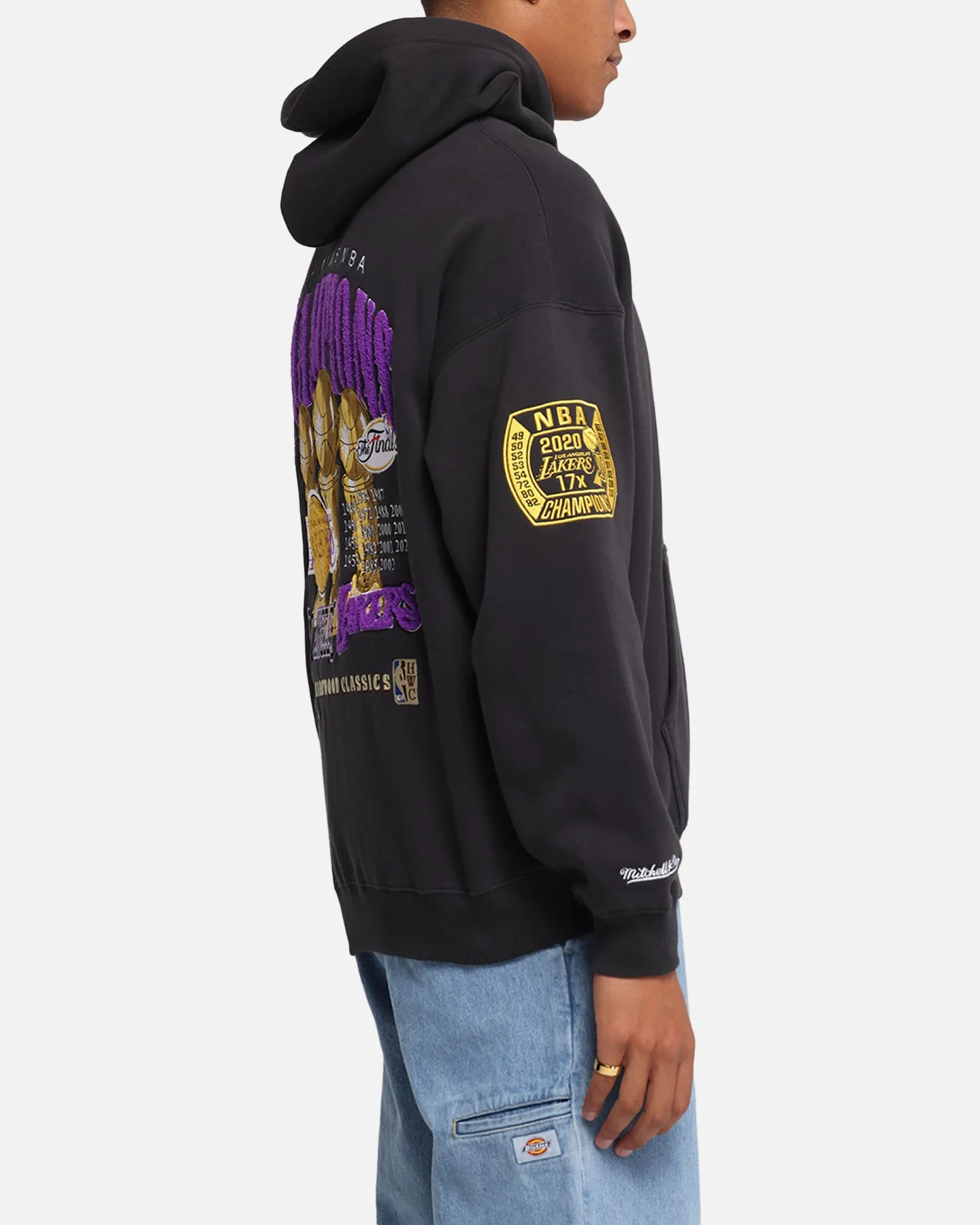 Mitchell & Ness Los Angeles Lakers National Champions Hoodie Faded Black sold by Culture Kings product image thumbnail 5