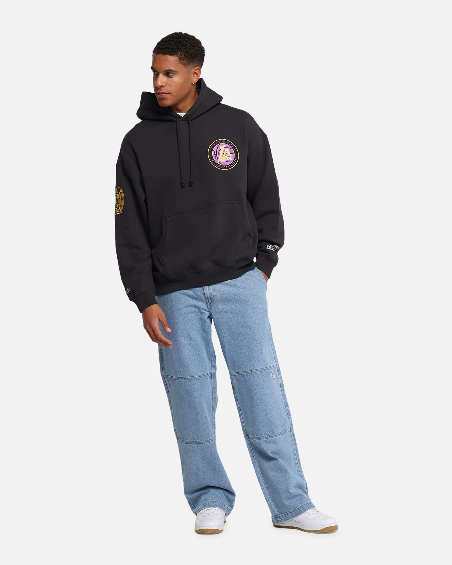 Mitchell & Ness Los Angeles Lakers National Champions Hoodie Faded Black sold by Culture Kings product image thumbnail 4
