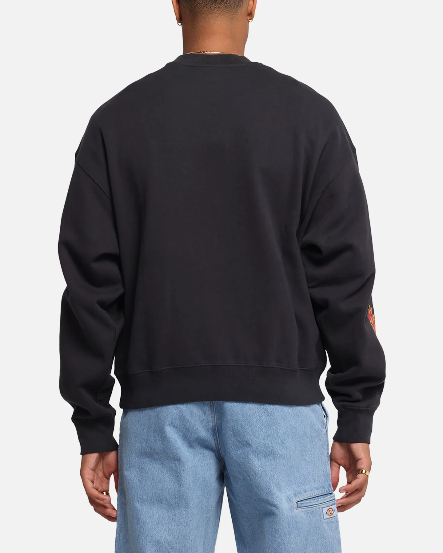 Mitchell & Ness Chicago Bulls Up In Flames Crewneck Faded Black sold by Culture Kings product image thumbnail 3