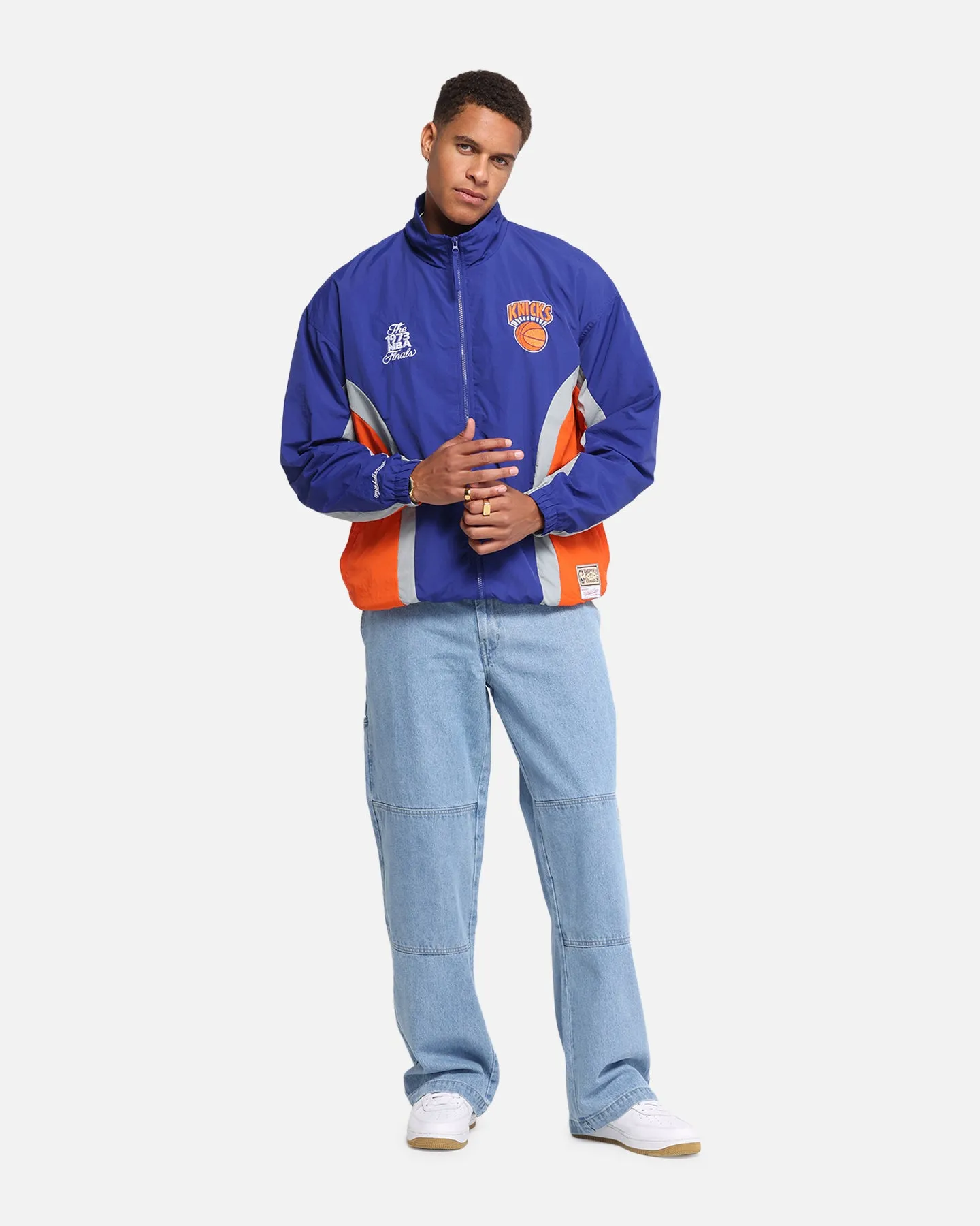 Mitchell & Ness New York Knicks Nylon Track Jacket Blue/Orange sold by Culture Kings product image thumbnail 2