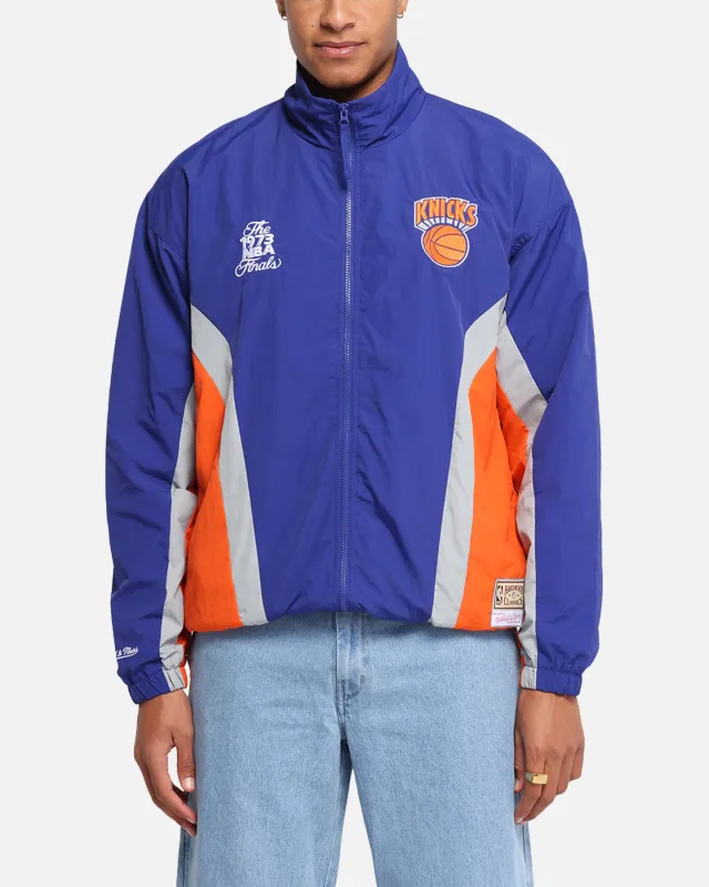 Mitchell & Ness New York Knicks Nylon Track Jacket Blue/Orange sold by Culture Kings