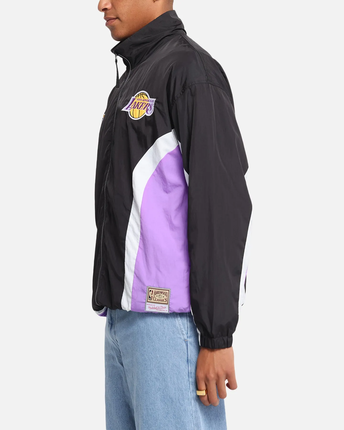 Mitchell & Ness Los Angeles Lakers Nylon Track Jacket Black/Purple sold by Culture Kings product image thumbnail 5