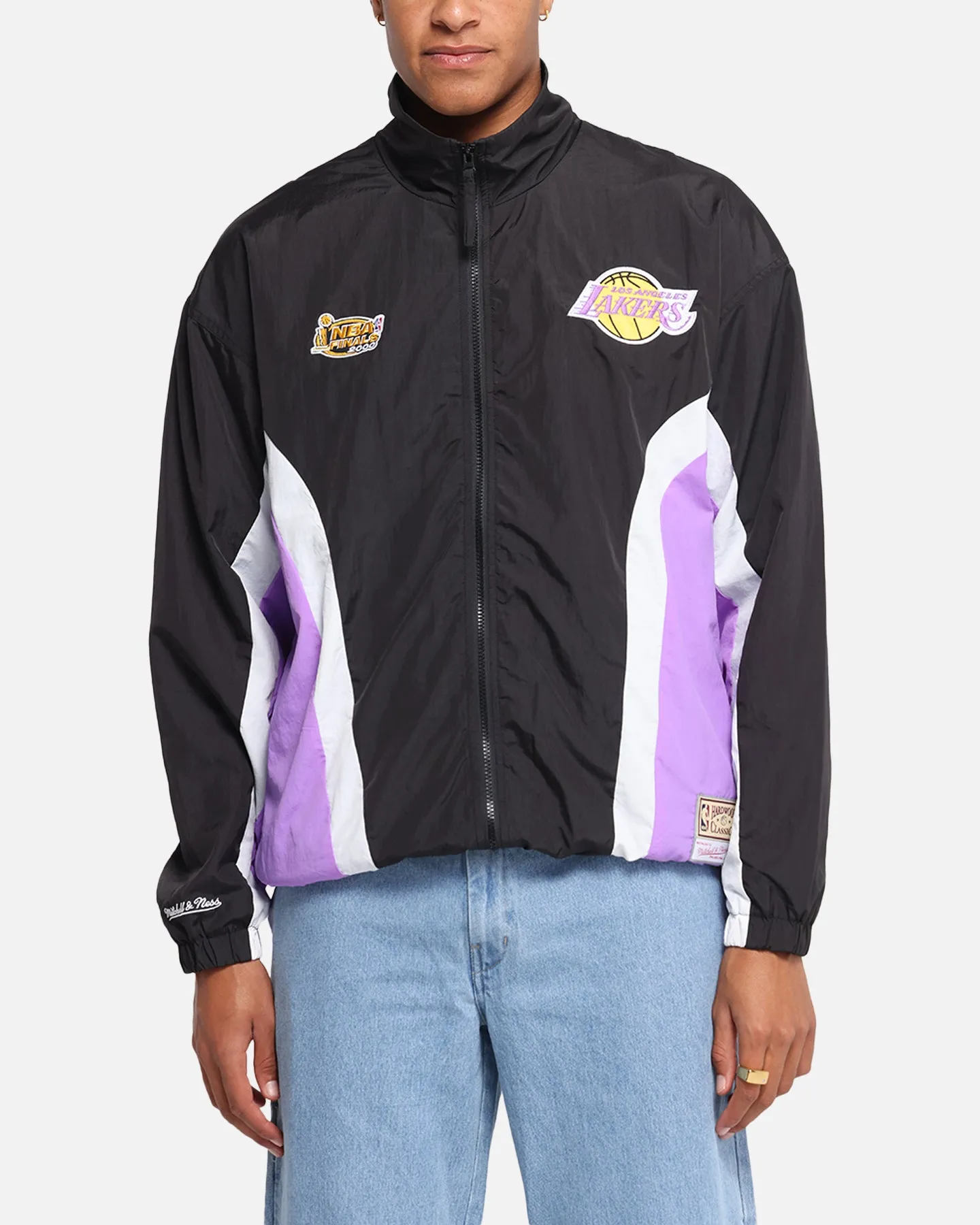 Mitchell & Ness Los Angeles Lakers Nylon Track Jacket Black/Purple sold by Culture Kings