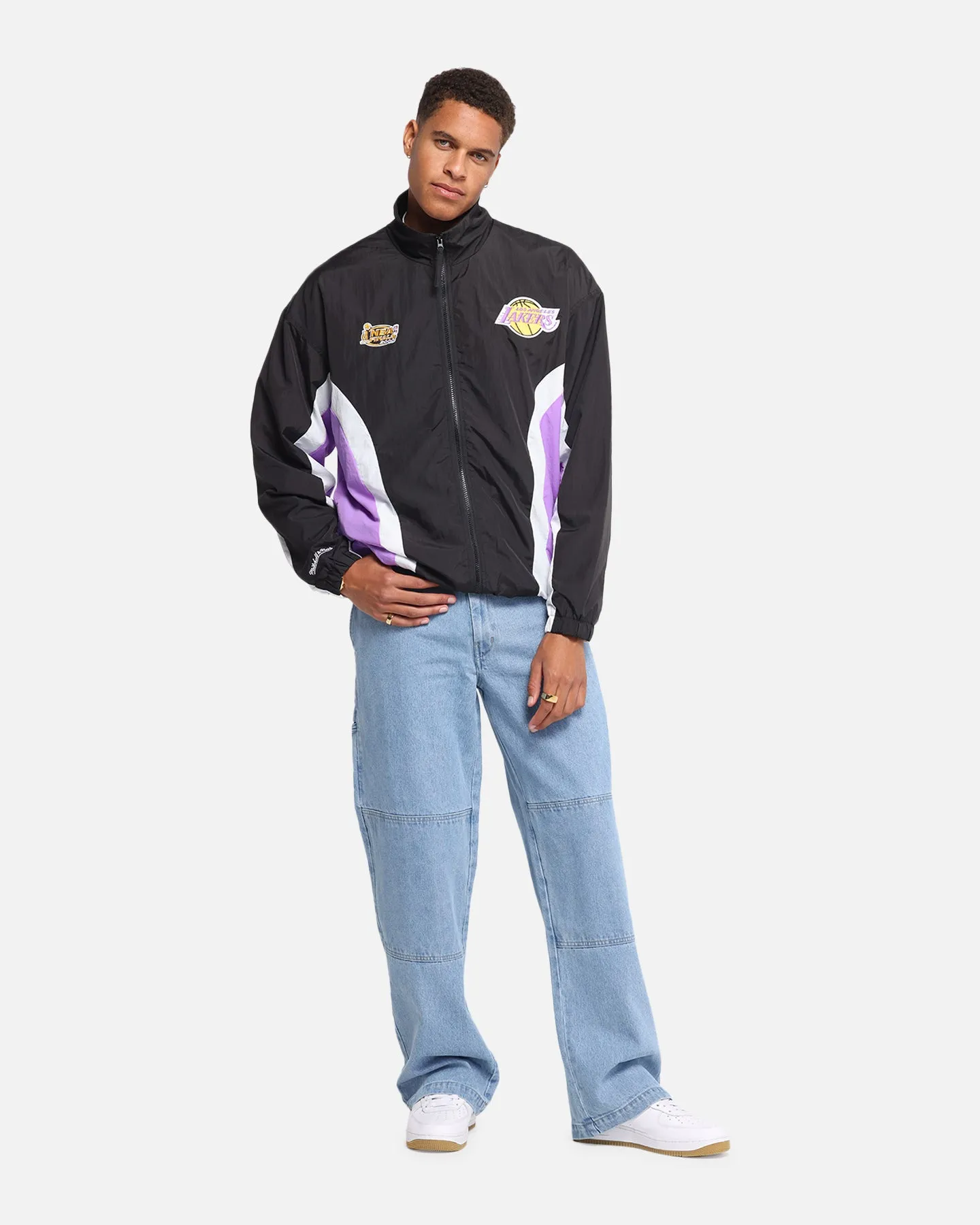 Mitchell & Ness Los Angeles Lakers Nylon Track Jacket Black/Purple sold by Culture Kings product image thumbnail 2