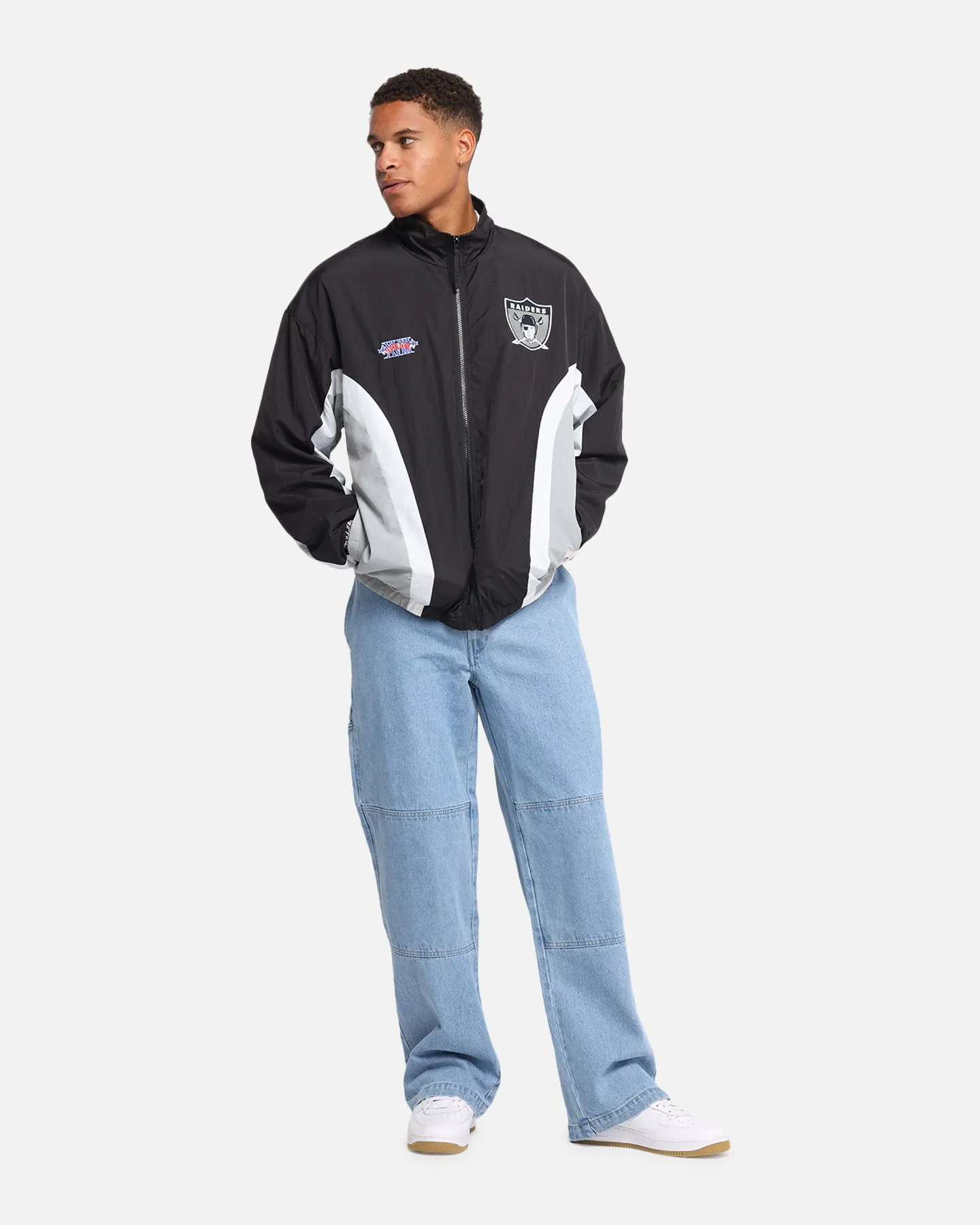 Mitchell & Ness Las Vegas Raiders Nylon Track Jacket Black/Grey sold by Culture Kings product image thumbnail 2
