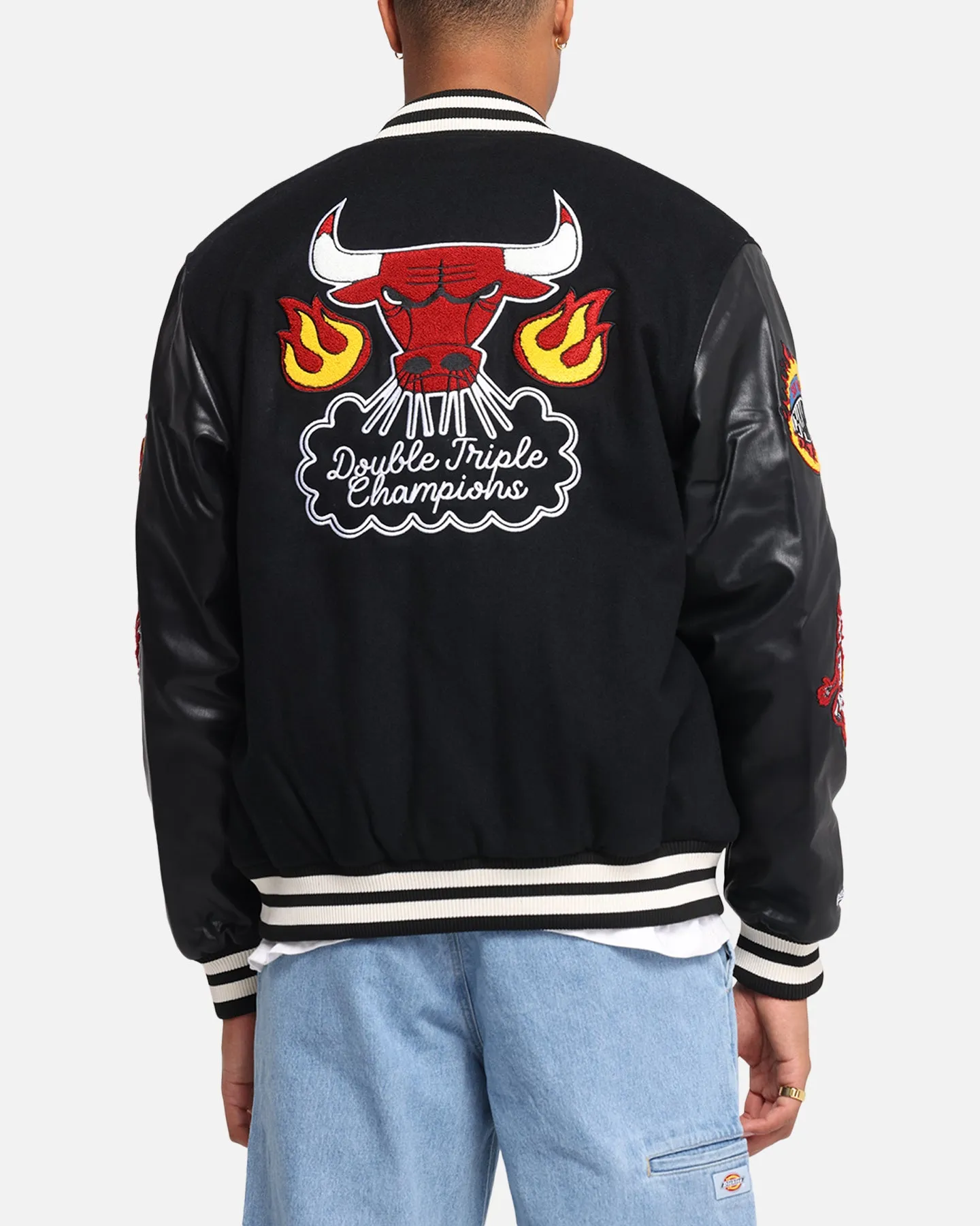 Mitchell & Ness Chicago Bulls Ignite Champions Varsity Jacket Black sold by Culture Kings product image thumbnail 2