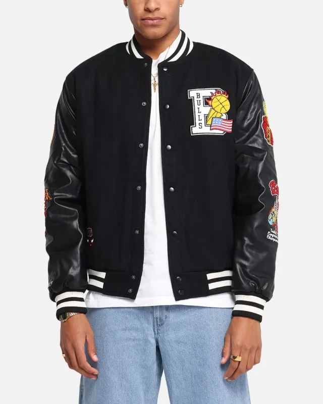 Mitchell & Ness Chicago Bulls Ignite Champions Varsity Jacket Black sold by Culture Kings