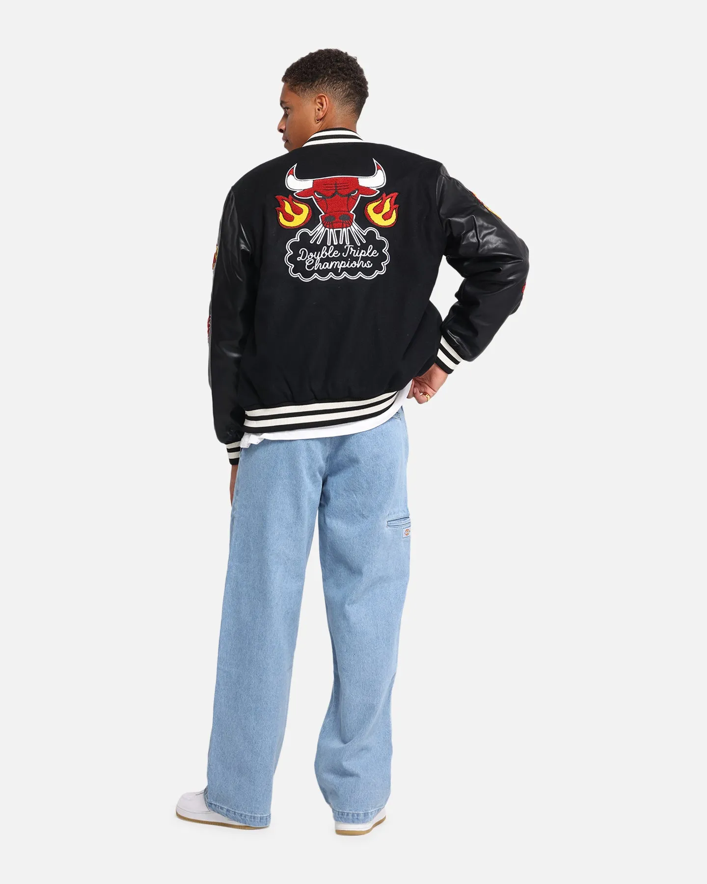 Mitchell & Ness Chicago Bulls Ignite Champions Varsity Jacket Black sold by Culture Kings product image thumbnail 4