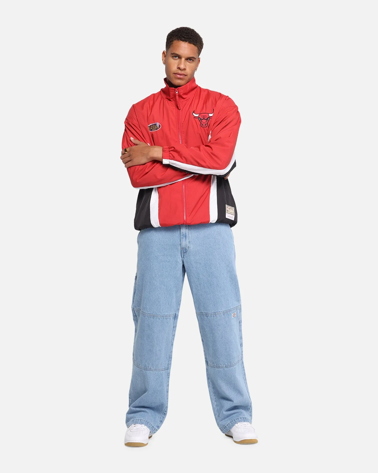 Mitchell & Ness Chicago Bulls Nylon Track Jacket Red/Black sold by Culture Kings product image thumbnail 2