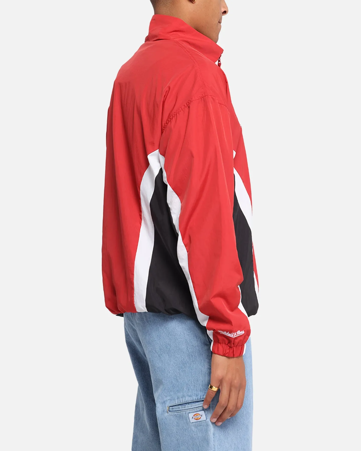 Mitchell & Ness Chicago Bulls Nylon Track Jacket Red/Black sold by Culture Kings product image thumbnail 4