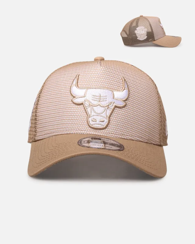 New Era Chicago Bulls 'Polychromatic Mesh' 9FORTY A-Frame Snapback Camel made by New Era